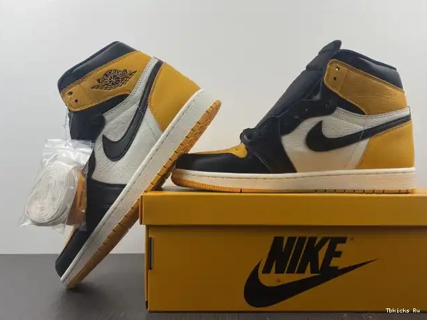 Cheap TBK Yellow 555088-711 Jordan Air 1 High Toe OG 0328